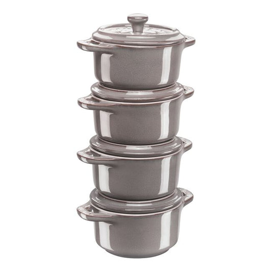 Cocotte keramik Ø10cm, antik-grau