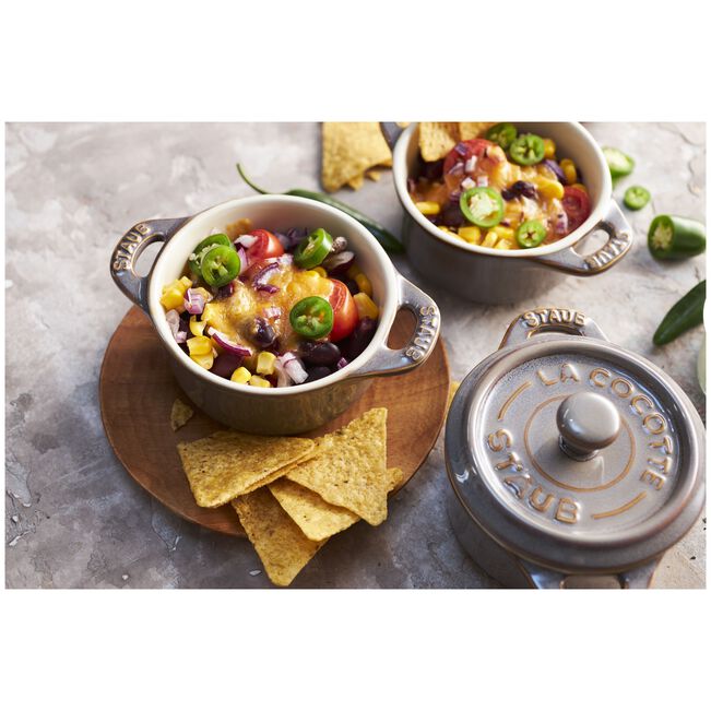 Cocotte keramik Ø10cm, antik-grau