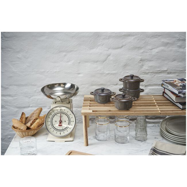 Cocotte keramik Ø10cm, antik-grau