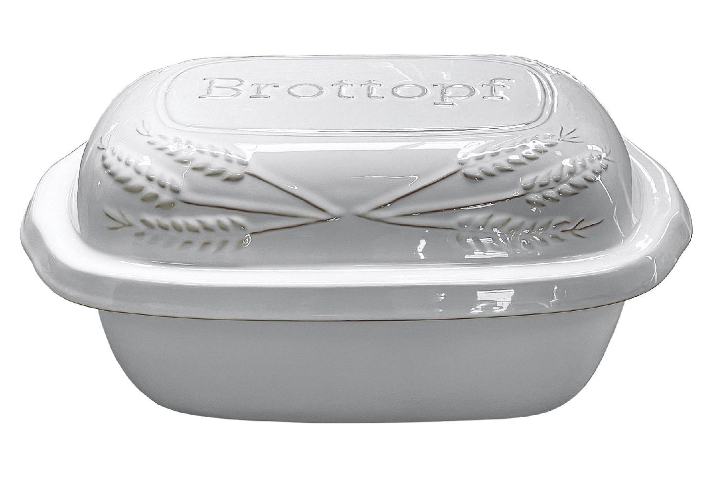 Brottopf Keramik weiß