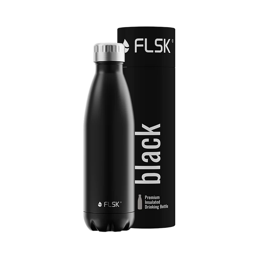 FLSK Trinkflasche aus Edelstahl 500 ml - black