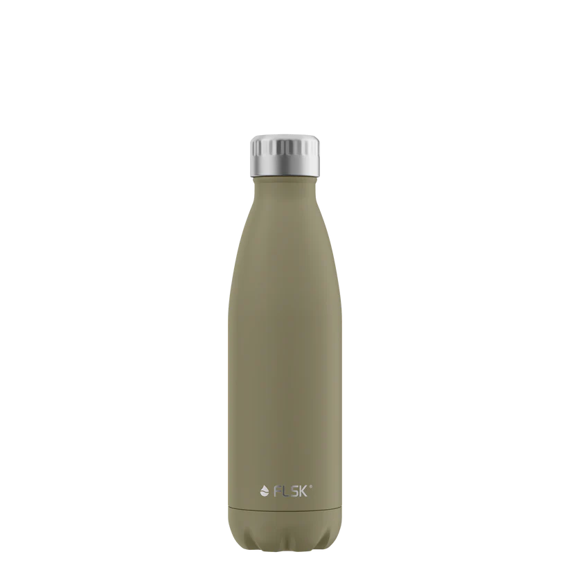 FLSK Trinkflasche aus Edelstahl 500 ml - khaki