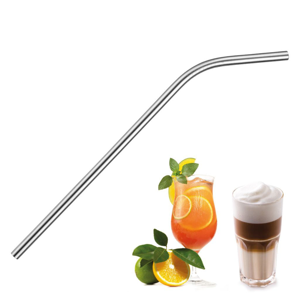 Trinkhalme Edelstahl gebogen