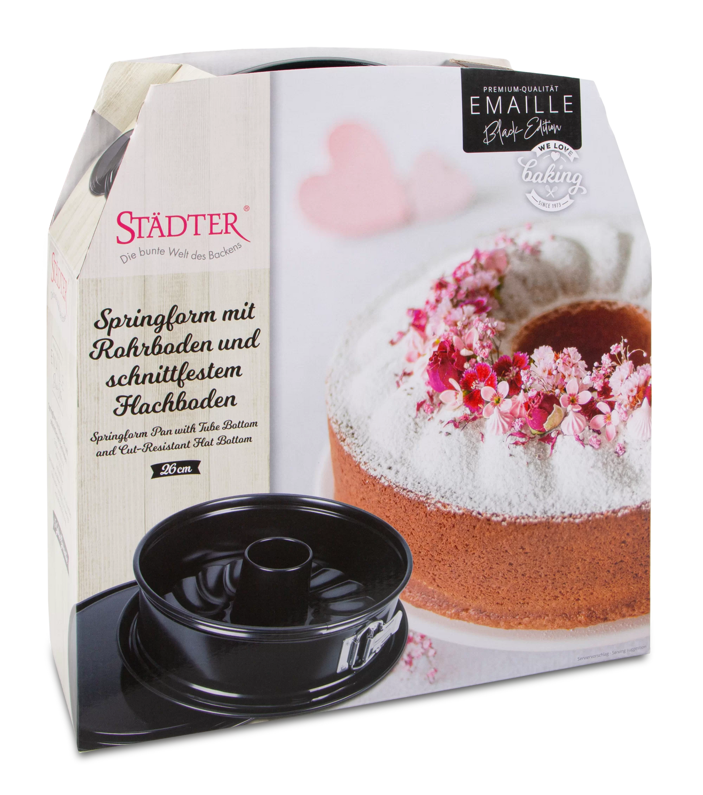 Springform Ø26cm mit 2 Böden; BlackEdition