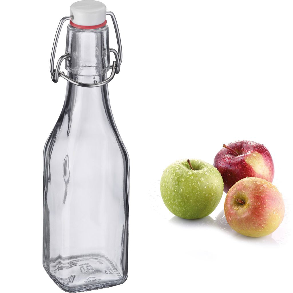 Bügelverschlussflasche eckig, 250ml