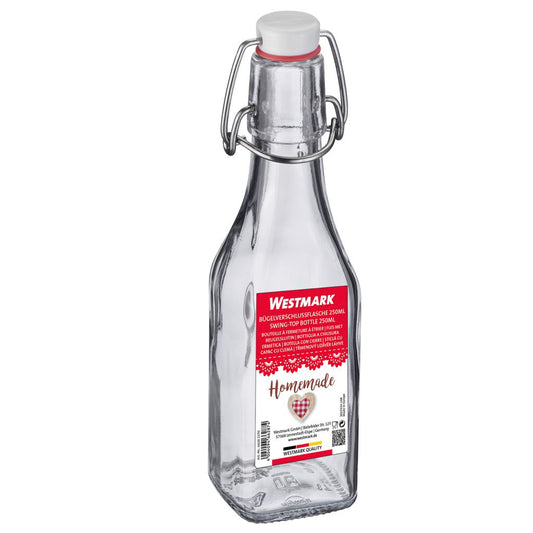 Bügelverschlussflasche eckig, 250ml