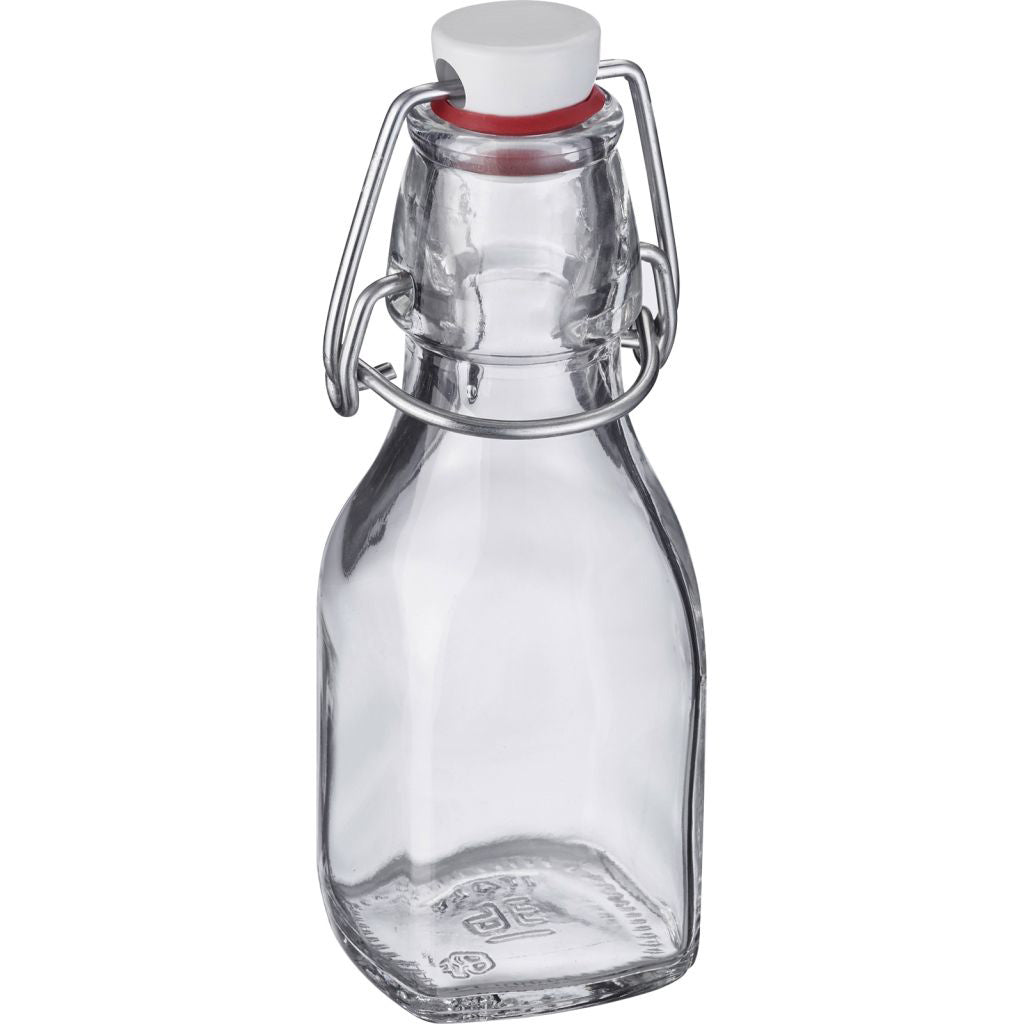 Bügelverschlussflasche eckig, 125ml
