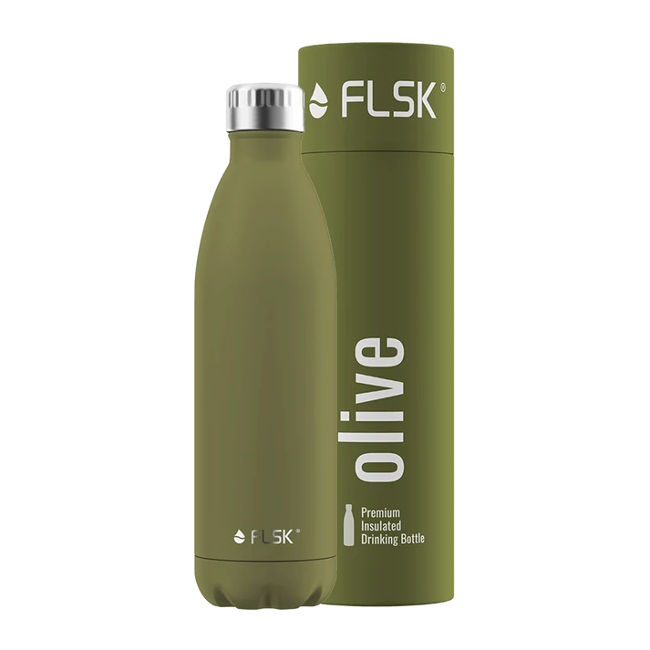 FLSK Trinkflasche aus Edelstahl 750 ml - olive