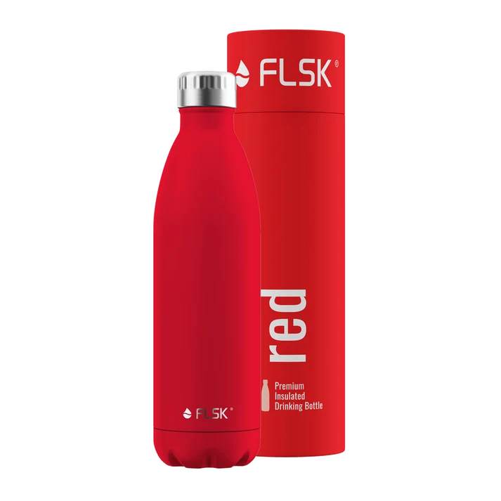 FLSK Trinkflasche aus Edelstahl 750 ml - red