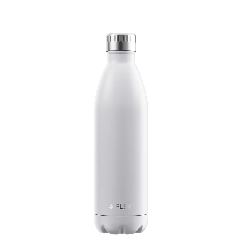 FLSK Trinkflasche aus Edelstahl 750 ml - white