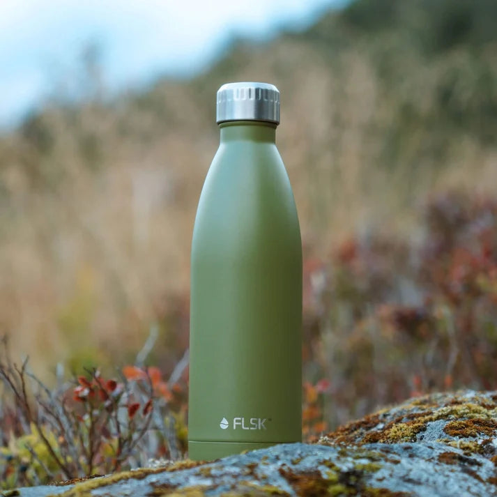 FLSK Trinkflasche aus Edelstahl 750 ml - olive