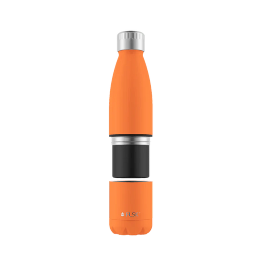 FLSK Trinkflasche mit Becher 700ml - orange