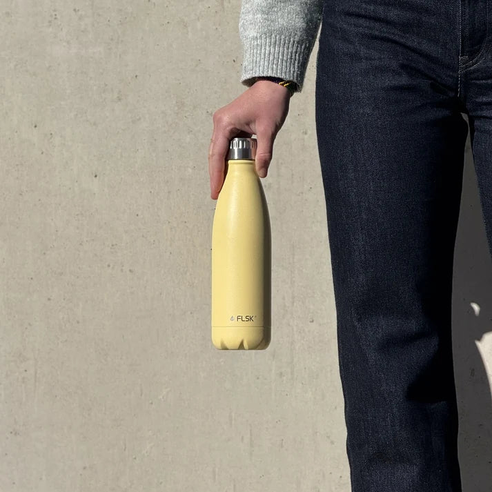 FLSK Trinkflasche aus Edelstahl 1000 ml - lemon