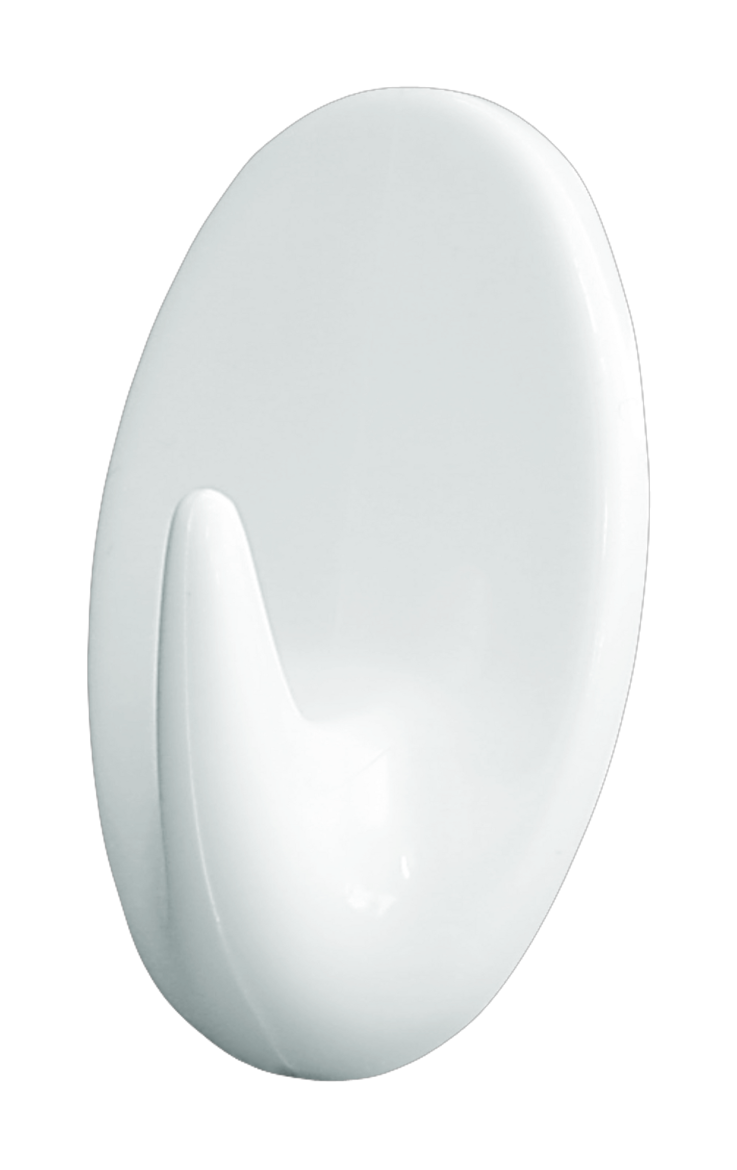 Klebehaken Oval 43x28mm weiß - 3 Stück