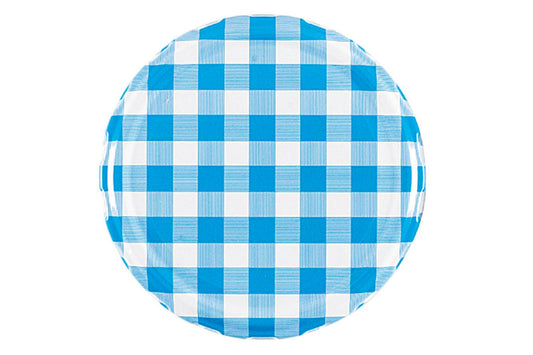 Twist-Off Deckel Ø82mm blau/weiß - 10 Stück
