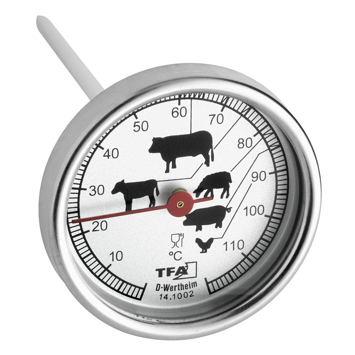 Analoges Bratenthermometer Edelstahl