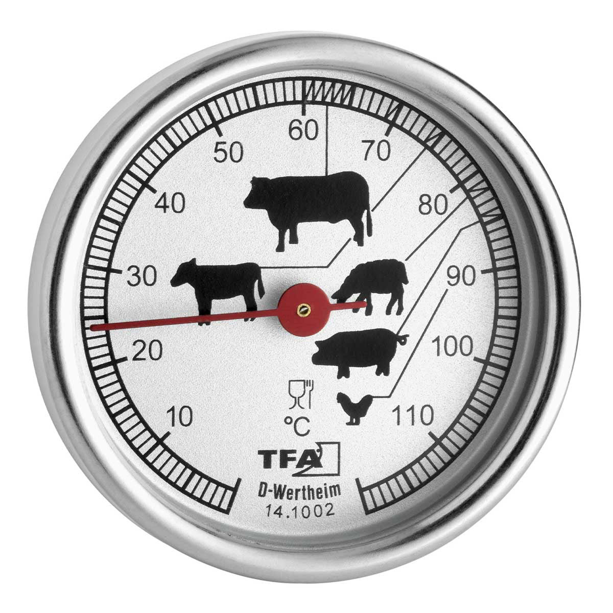 Analoges Bratenthermometer Edelstahl