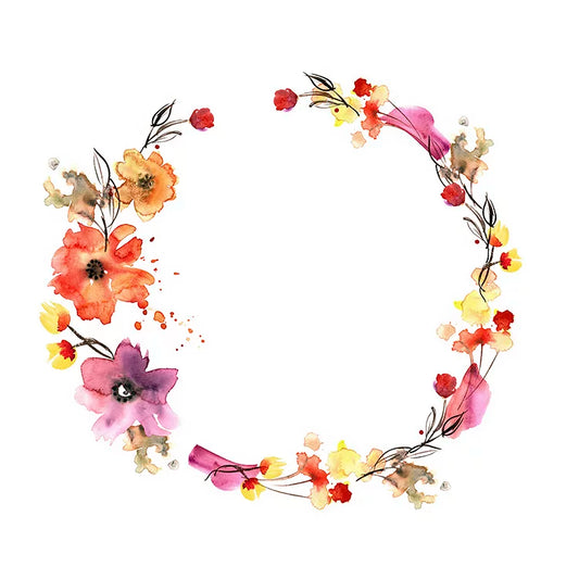 Lunch Serviette "Summer wreath" 33x33cm - 20Stk.