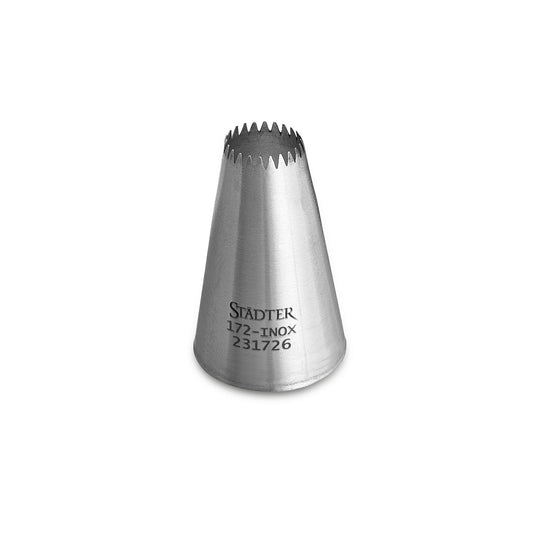 Fein gezackte Sterntülle Edelstahl 8mm