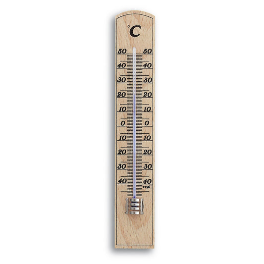 Analoges Innenthermometer aus Buche