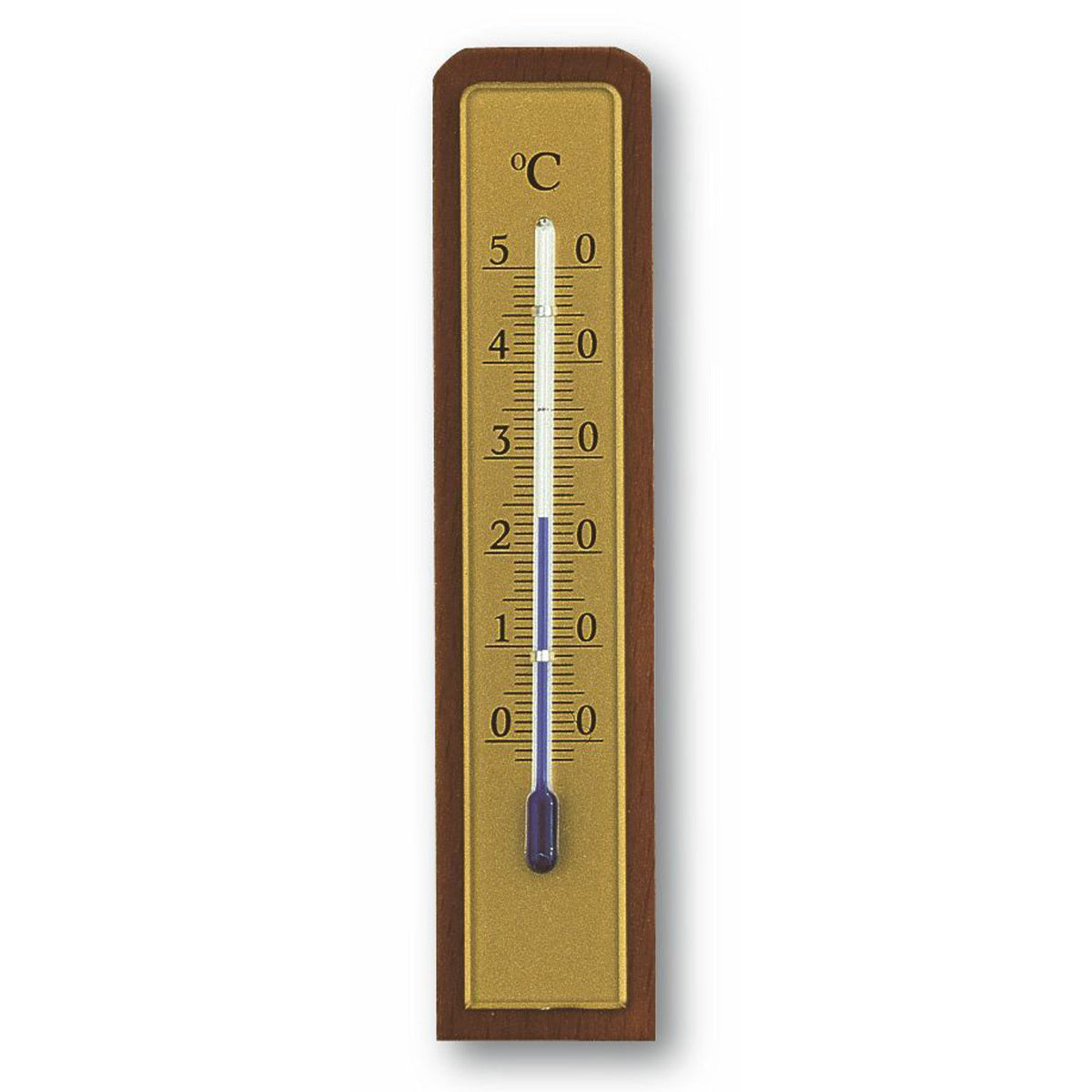 Analoges Innenthermometer aus Nussbaum