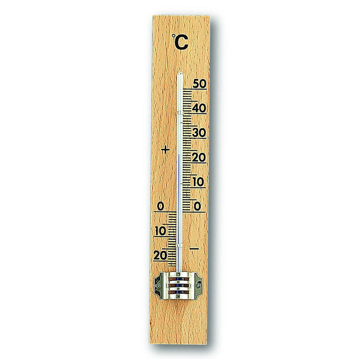 Analoges Innenthermometer aus Buche