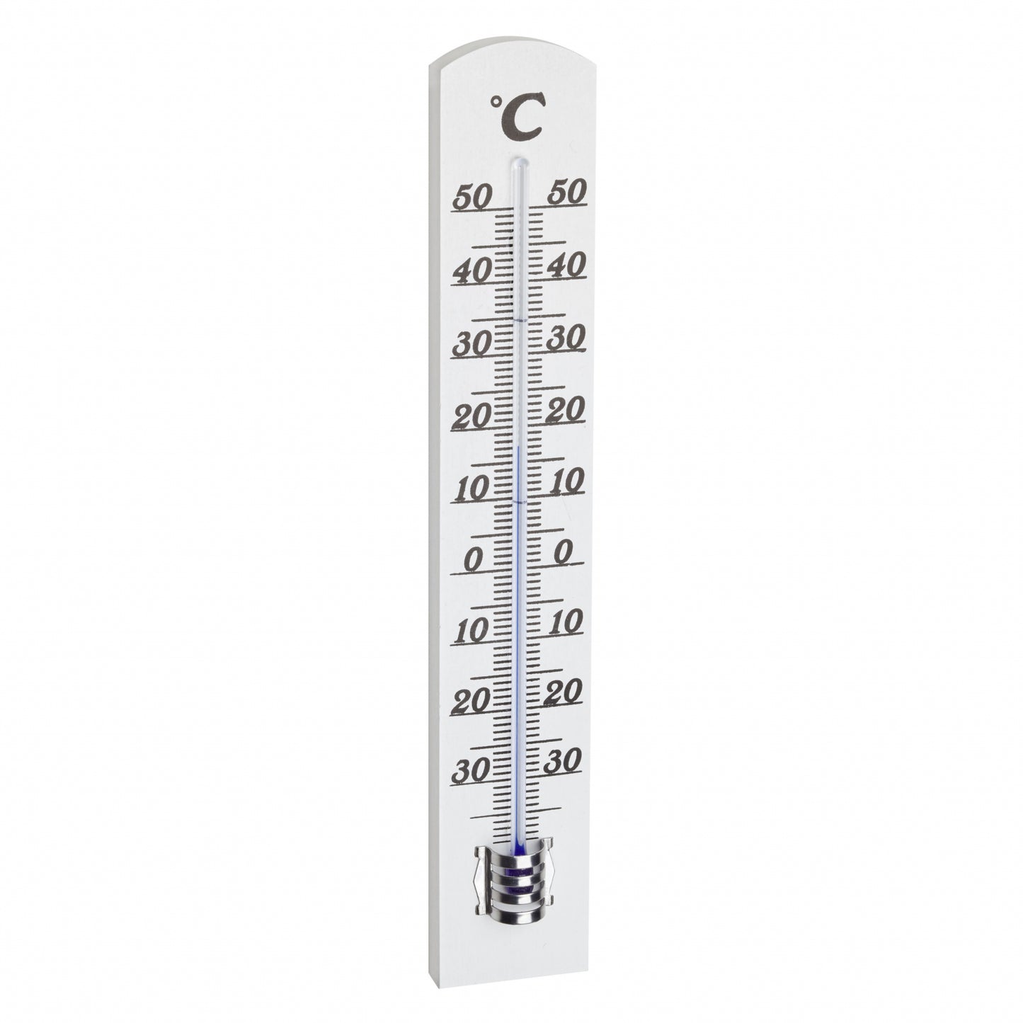 Analoges Innenthermometer aus Buche altweiß