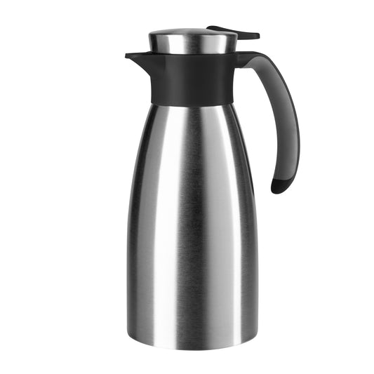 Soft Grip Isolierkanne Edelstahl 1,0 Liter schwarz