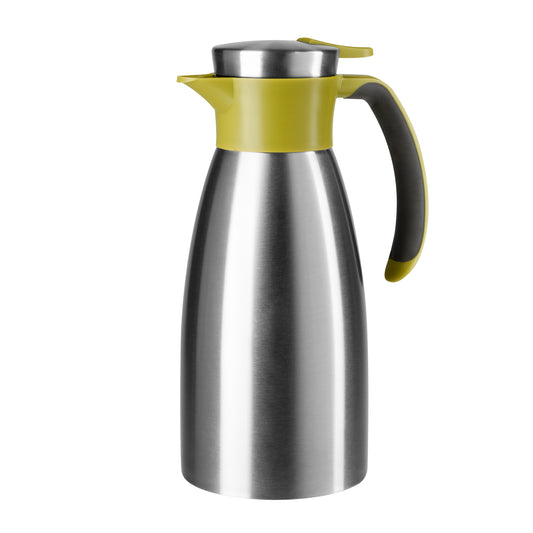 Soft Grip Isolierkanne Edelstahl 1,0 Liter grün