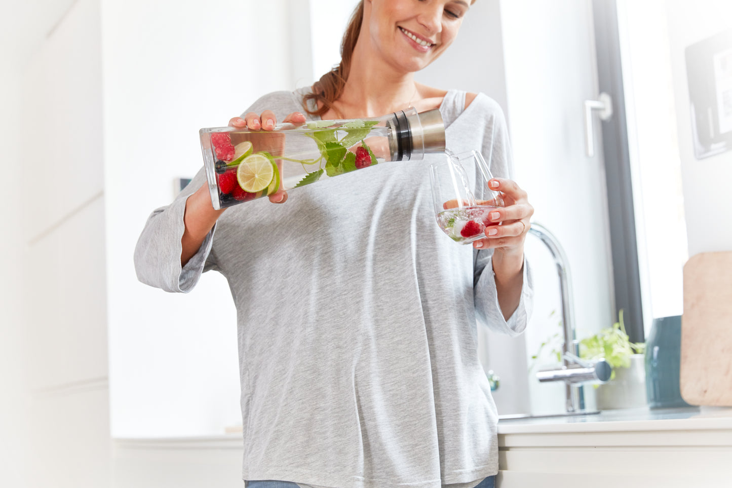 Flow Slim Karaffe 1,0Liter mit Kühlelement