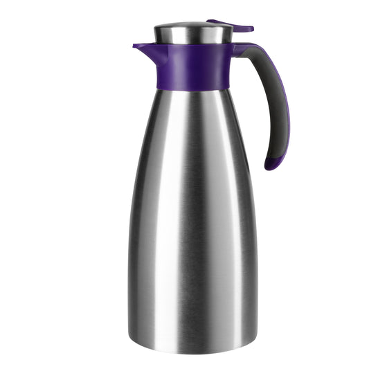 Soft Grip Isolierkanne Edelstahl 1,5 Liter blau