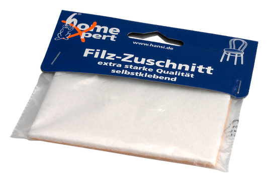 Filzgleiter Zuschnitt 10x10cm weiß - 1 Stück