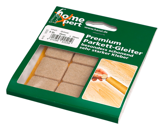 Parkett Gleiter 25x25mm natur- 9 Stück