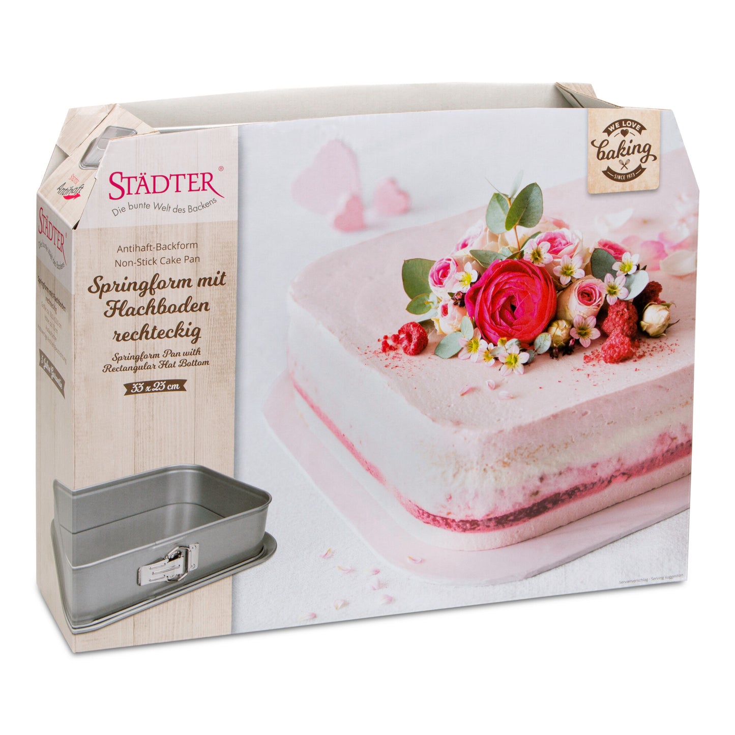 we love baking - Springform Rechteck 33x23cm