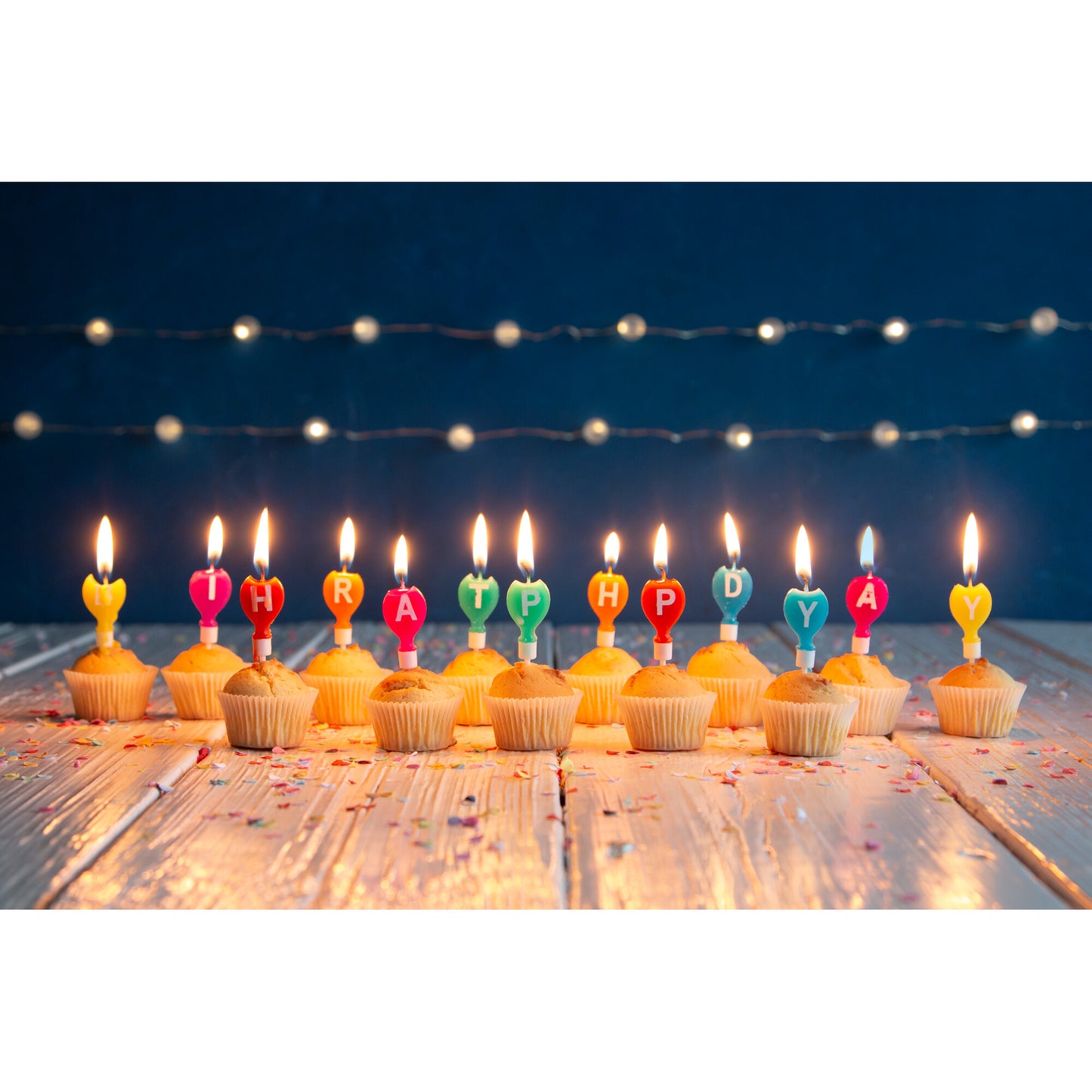 Geburtstagskerzen mit Halter Happy Birthday 13tlg.